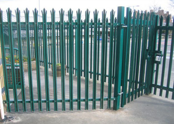 Europe Powder Coated / Galvanized Steel Palisade Fencing Typ W / D