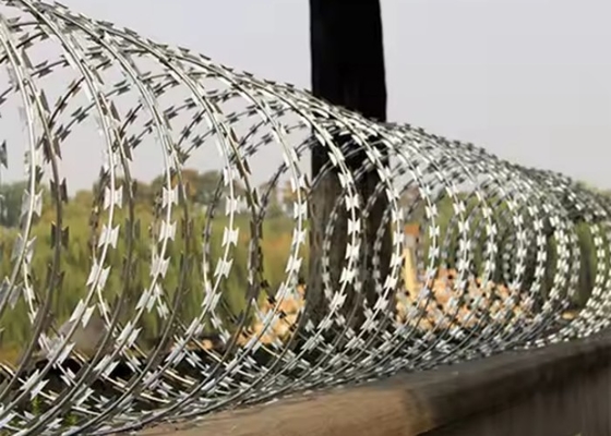 Ograniczanie ogrodzenia Żyleta Drut kolczasty Gorąco zanurzony Galwanizowany PVC powleczony