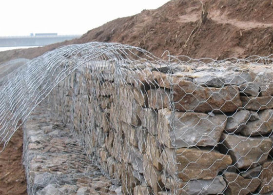 3mx1mx1m Siatka gabionowa Galfan 60x80mm do projektów obrony przeciwpowodziowej i wybrzeżowej