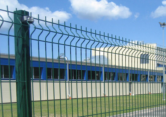 Pvc powlekany zielony Clolor 3d wyginany zakrzywiony trójkątny płot 3,5 mm